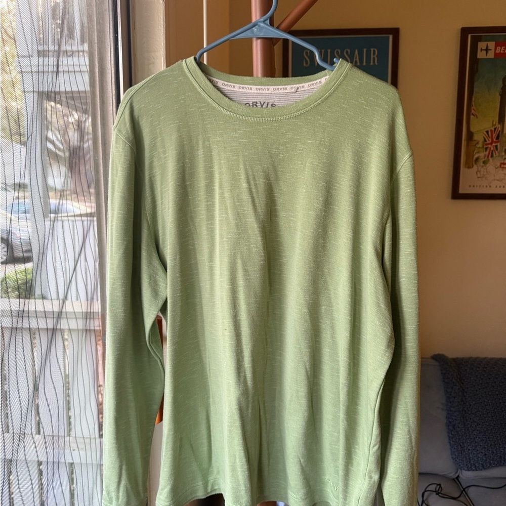Orvis Light Green Long Sleeve Shirt